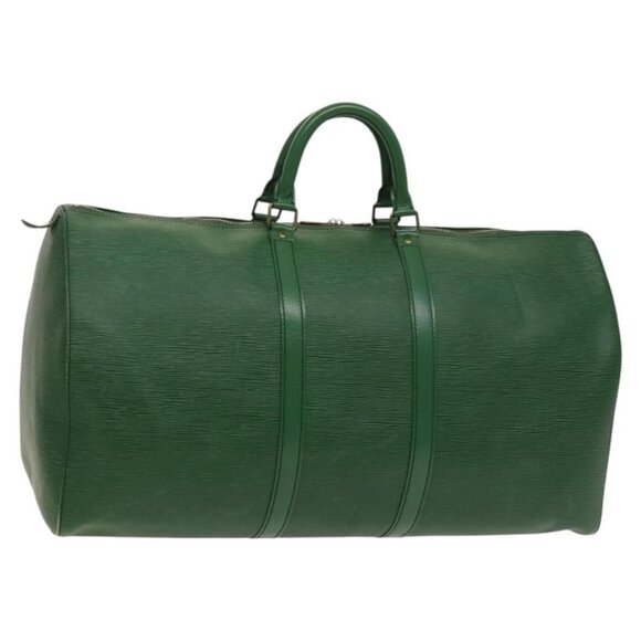 LOUIS VUITTON Epi Keepall 55 Boston Bag Green M42954 LV Auth BD2158 - Picture 1 of 16